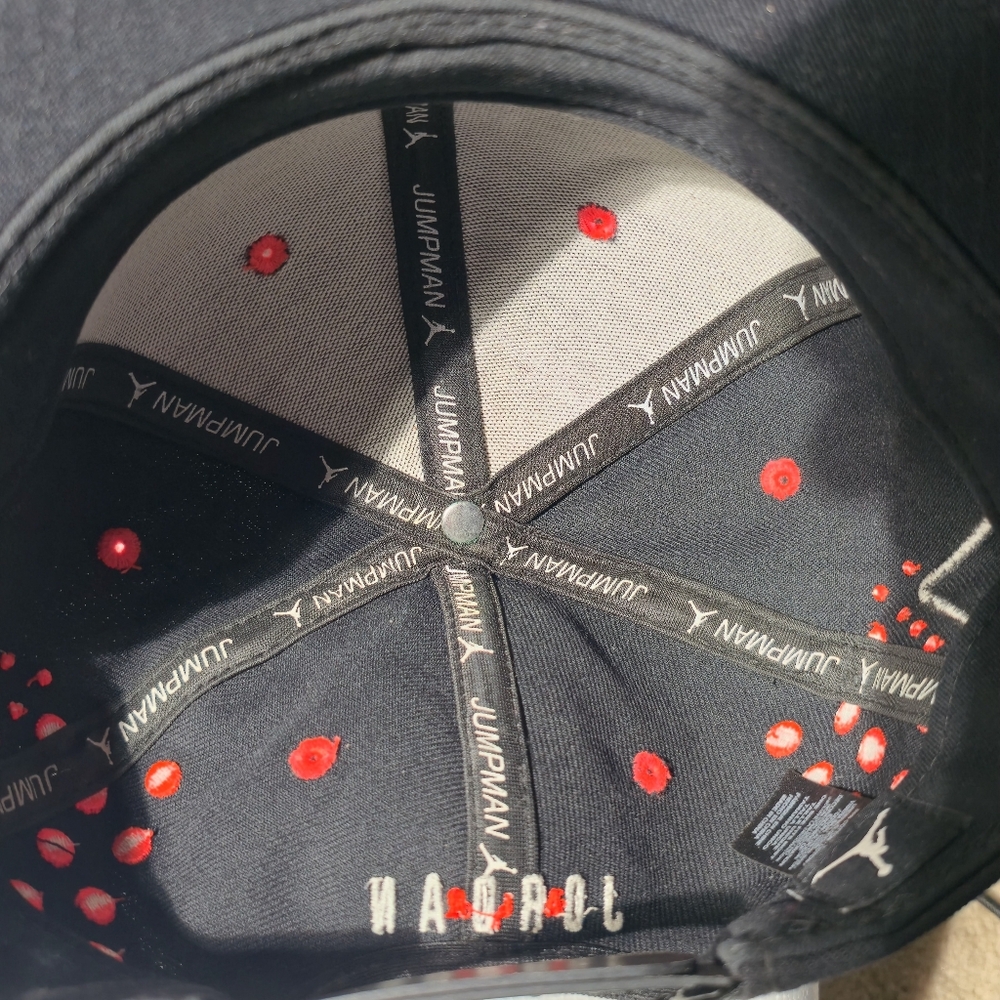 Nike Air Jordan Jumpman Snapback Hat Black Red Adjustable - Picture 7 of 7